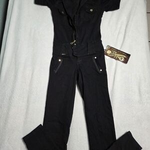 Elegant Black Zippered Jumpsuit